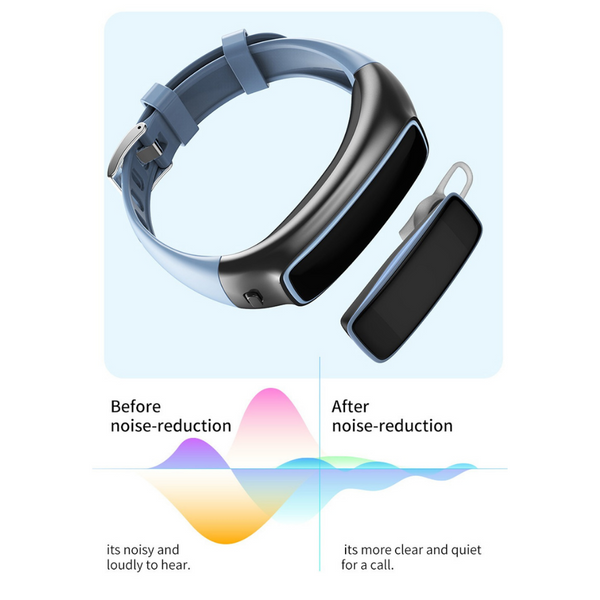 Montre connectée 2en1 écouteur bluetooth intégré réduction du bruit extérieur kalleos